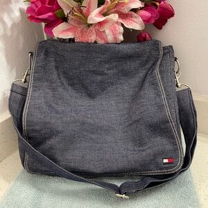 Tommy Hilfiger Navy Denim Messenger Bag
